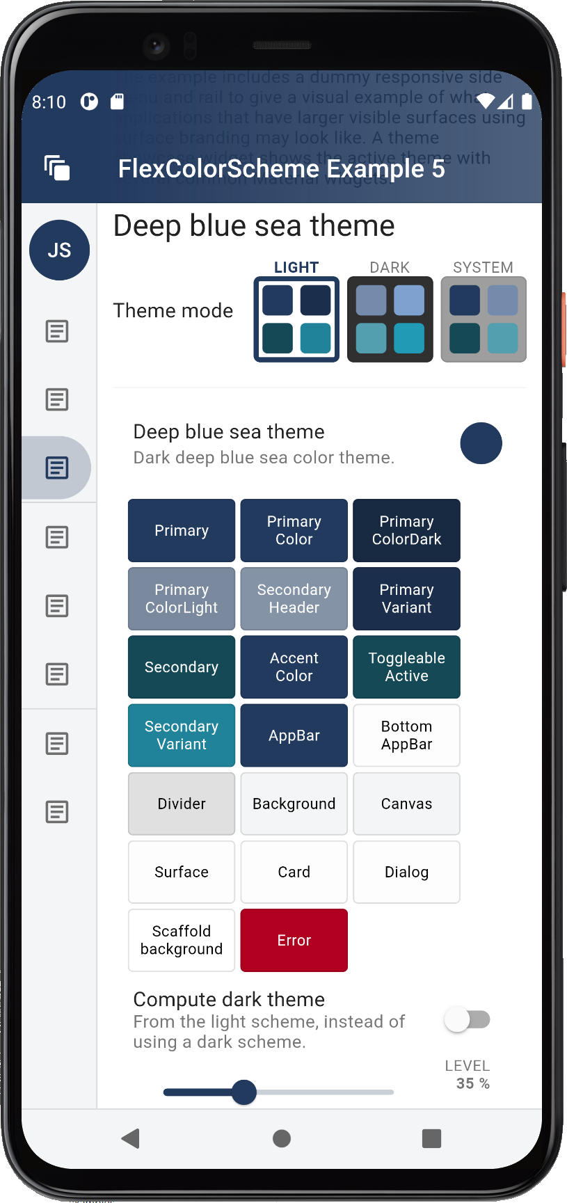 ColorScheme example 5 light